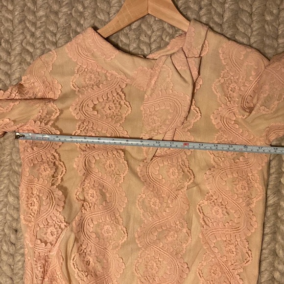 Vintage Ofelia’s pale pink lace cotton lined dress - Picture 14 of 15